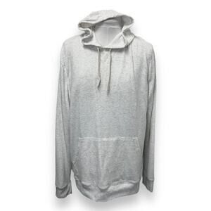 Sonoma Mens Moonbeam Lightweight Sweatshirt Hoodie Gray/White XL